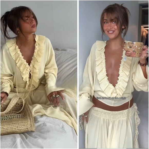 H&M Ruffled Tunic Blouse Limited Edition - Picture 9 of 17